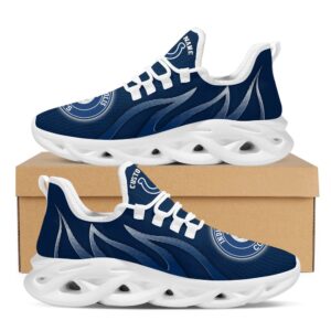 Indianapolis Colts Logo Custom Name Pattern In Blue 3D Max Soul Sneaker Shoes   For Men Women