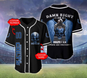 Indianapolis Colts Personalized Baseball Jersey
