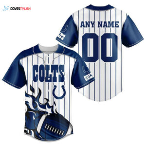 Indianapolis Colts Personalized Baseball Jersey