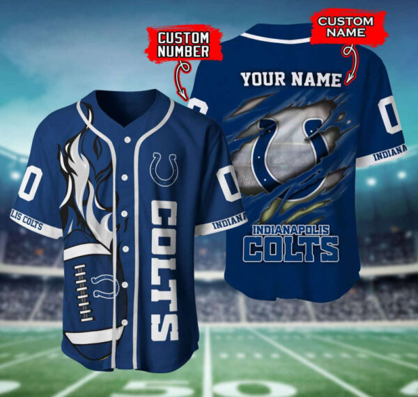 Indianapolis Colts Personalized Baseball Jersey