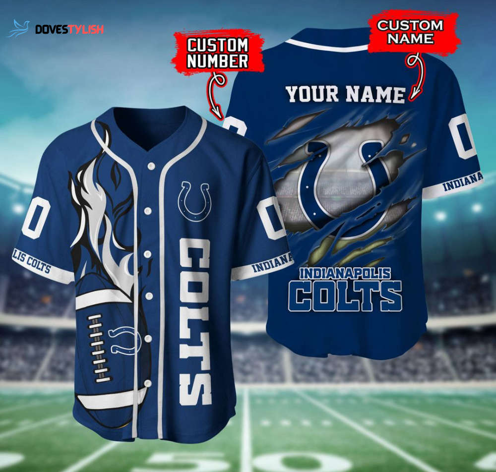 Indianapolis Colts Personalized Baseball Jersey