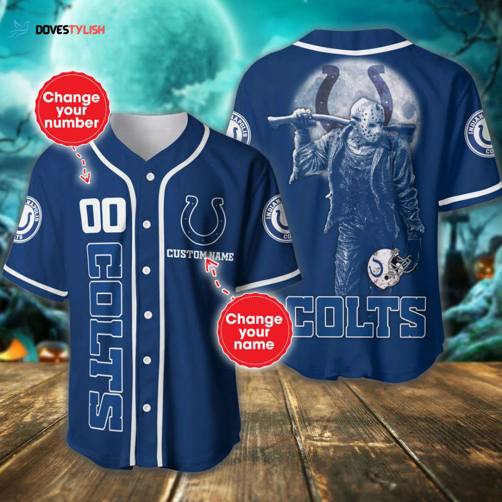 Indianapolis Colts Personalized Baseball Jersey