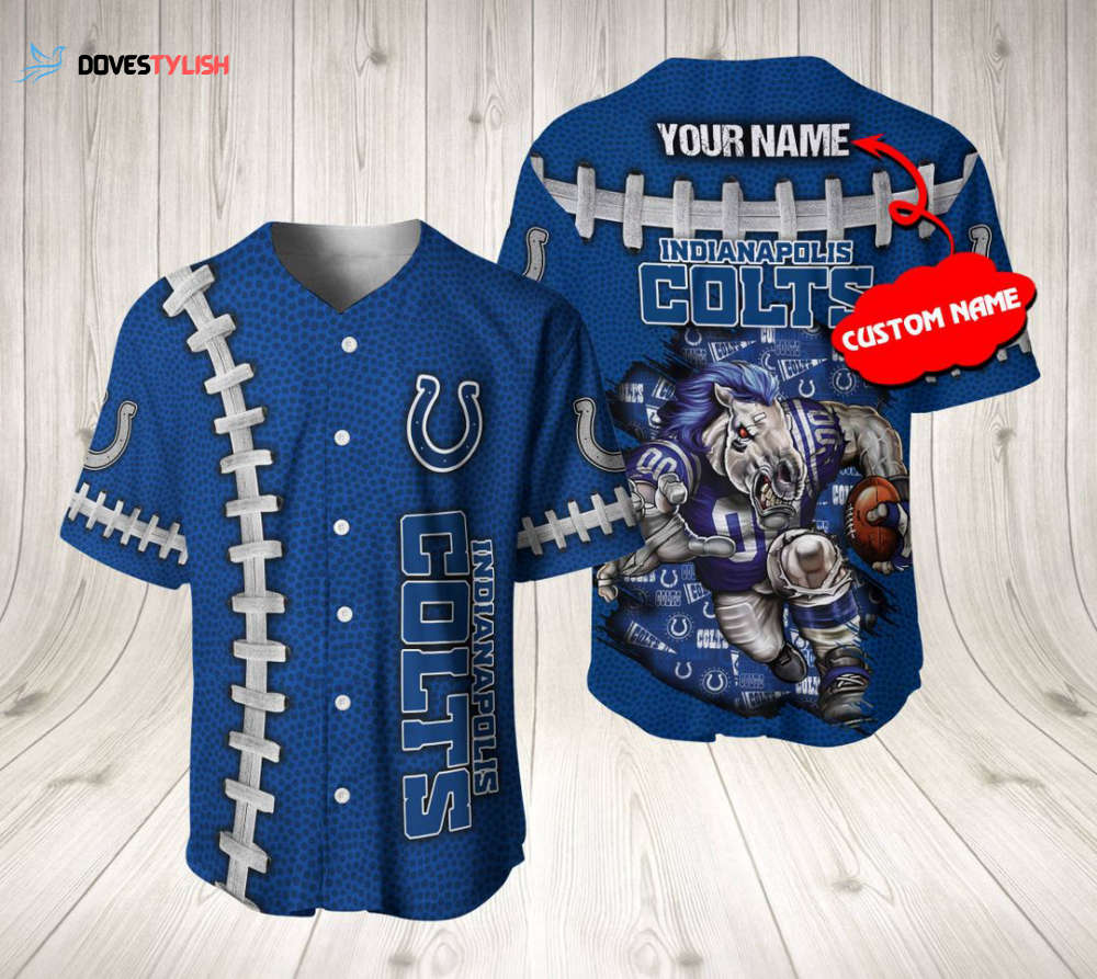 Indianapolis Colts Personalized Baseball Jersey
