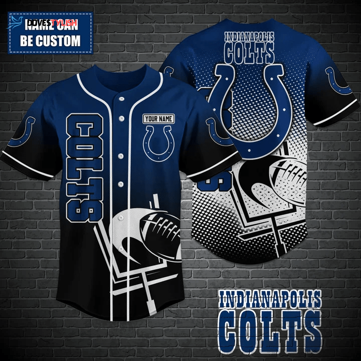 Indianapolis Colts Personalized Baseball Jersey