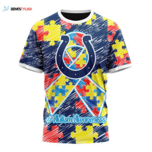 Indianapolis Colts Puzzle Autism Awareness Unisex T-Shirt For Fans Gifts 2025