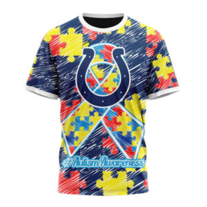 Indianapolis Colts Puzzle Autism Awareness Unisex T-Shirt For Fans Gifts 2025