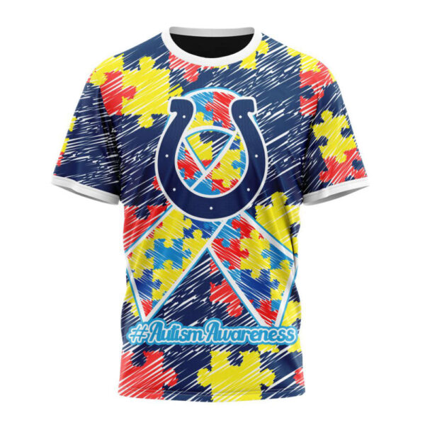 Indianapolis Colts Puzzle Autism Awareness Unisex T-Shirt For Fans Gifts 2025