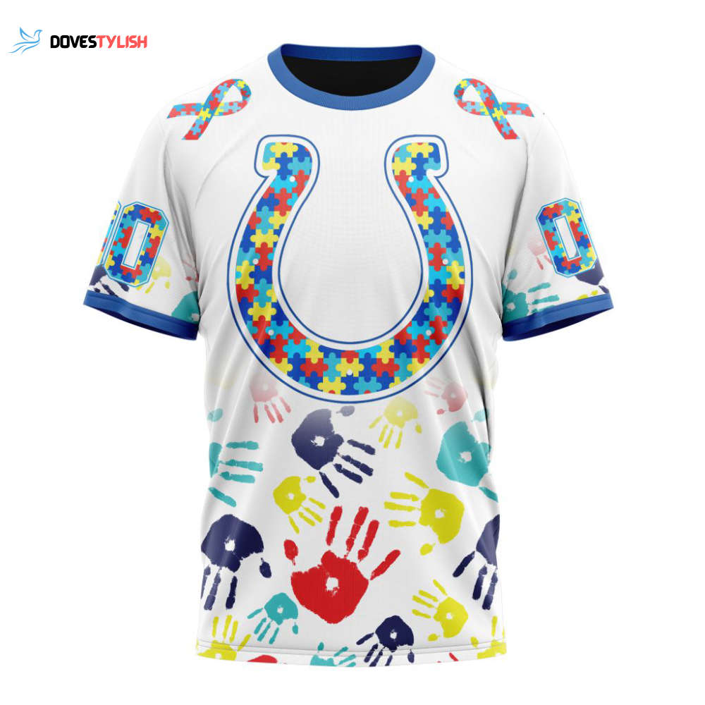 Indianapolis Colts Special Autism Awareness Hands Unisex T-Shirt For Fans Gifts 2024 Indianapolis Colts Special Autism Awareness Hands Unisex T-Shirt For Fans Gifts 2024