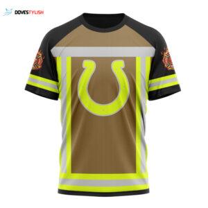 Indianapolis Colts Special Firefighter Uniform Design Unisex T-Shirt For Fans Gifts 2024