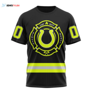 Indianapolis Colts Special FireFighter Uniform Design Unisex T-Shirt For Fans Gifts 2025