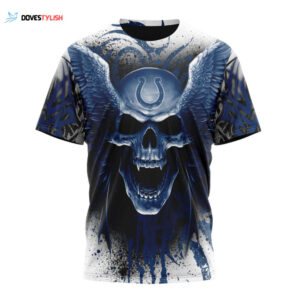 Indianapolis Colts Special Kits With Skull Art Unisex T-Shirt For Fans Gifts 2025