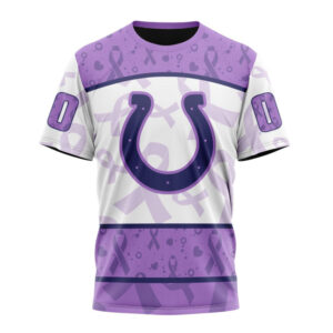 Indianapolis Colts Special Lavender Fights Cancer Unisex T-Shirt For Fans Gifts 2025