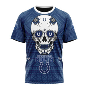 Indianapolis Colts Specialized Kits For Dia De Muertos Unisex T-Shirt For Fans Gifts 2024