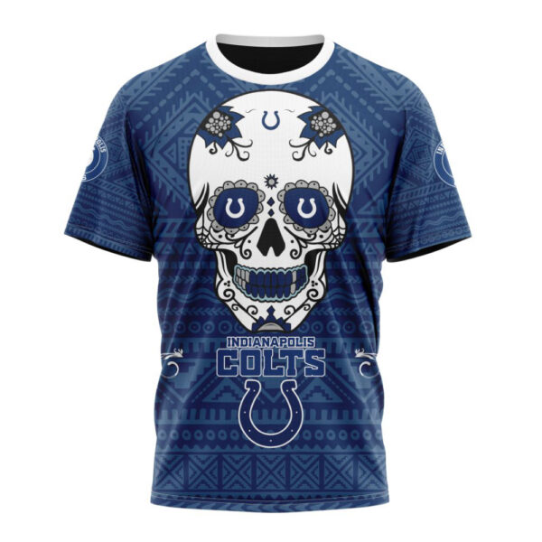 Indianapolis Colts Specialized Kits For Dia De Muertos Unisex T-Shirt For Fans Gifts 2024