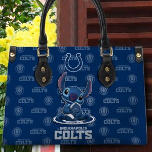 Indianapolis Colts Stitch Women Custom Name Leather Hand Bag 3