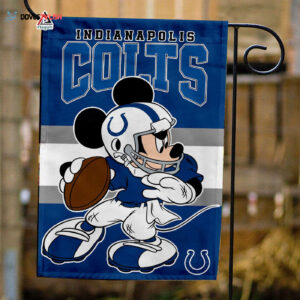 Indianapolis Colts x Mickey Football Flag, NFL Premium Flag - House Garden Decor Gift