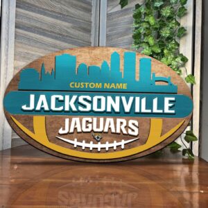 Jacksonville Jaguars 2 Layers Wooden Sign – Home Decor Gift