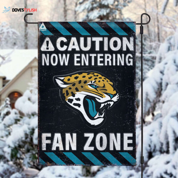 Jacksonville Jaguars Fan Zone Flag, NFL Welcome Sport Flag – House Garden Decor Gift