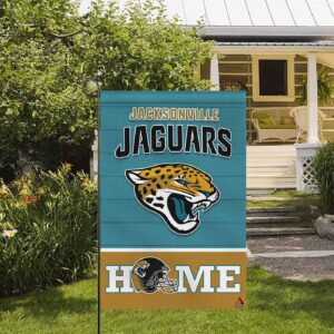 Jacksonville Jaguars Football Flag, Jaxson de Ville Mascot Personalized Football Fan Welcome Flags, Custom Family Name NFL Decor – House Garden Decor Gift