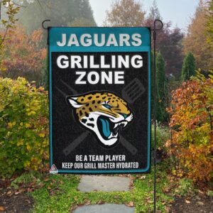 Jacksonville Jaguars Grilling Zone Flag, Jaguars Football Fans BBQ Flag – House Garden Decor Gift