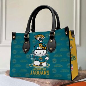 Jacksonville Jaguars Kitty Women Custom Name Leather Hand Bag
