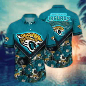 Jacksonville Jaguars NFL Flower Hawaii Shirt  For Fans, Custom Summer Football Shirts