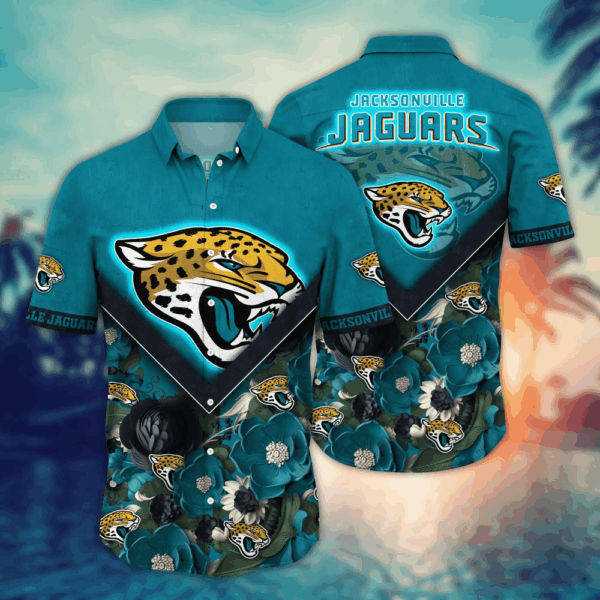 Jacksonville Jaguars NFL Flower Hawaii Shirt  For Fans, Custom Summer Football Shirts