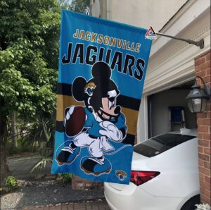 Jacksonville Jaguars x Mickey Football Flag, NFL Premium Flag - House Garden Decor Gift 3