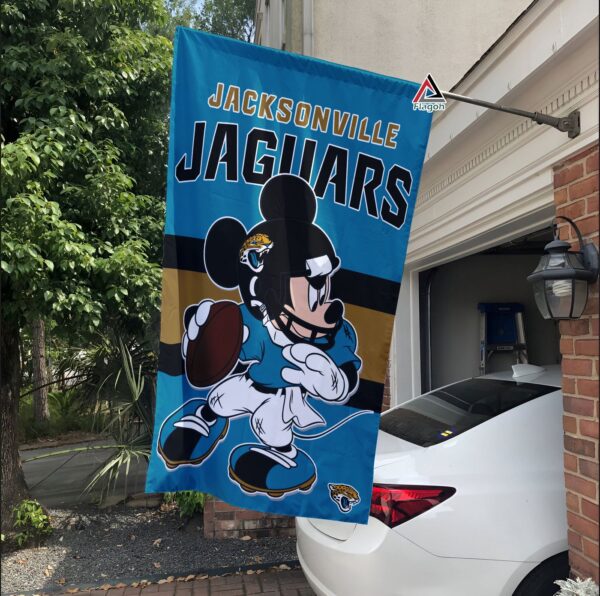 Jacksonville Jaguars x Mickey Football Flag, NFL Premium Flag – House Garden Decor Gift