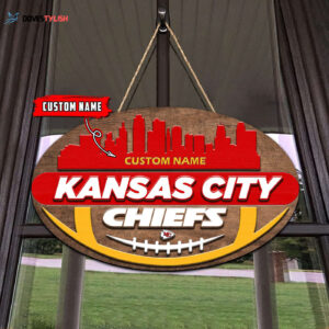 Kansas City Chiefs 2 Layers Wooden Sign - Home Decor Gift