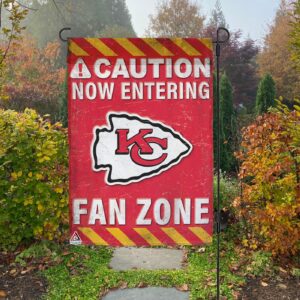 Kansas City Chiefs Fan Zone Flag, NFL Welcome Sport Flag – House Garden Decor Gift