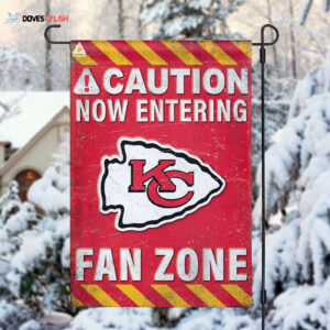 Kansas City Chiefs Fan Zone Flag, NFL Welcome Sport Flag - House Garden Decor Gift