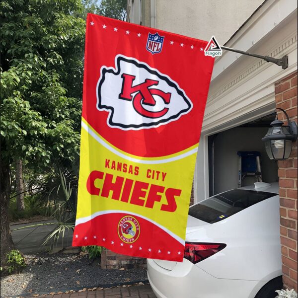 Kansas City Chiefs Football Team Flag, NFL Premium Two-sided Vertical Flag – House Garden Decor Gift
