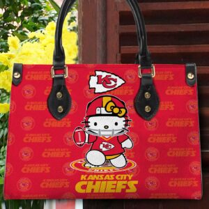 Kansas City Chiefs Kitty Women Custom Name Leather Hand Bag