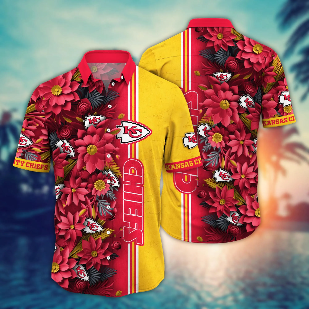 Kansas City Chiefs NFL Flower Hawaii Shirt For Fans, Custom Summer Football Shirts Kansas City Chiefs NFL Flower Hawaii Shirt For Fans, Custom Summer Football Shirts