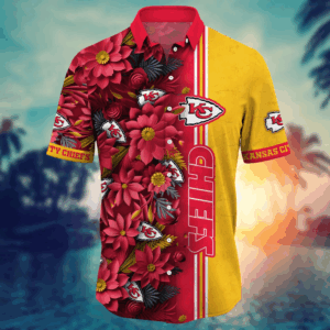 Kansas City Chiefs NFL Flower Hawaii Shirt   For Fans, Custom Summer Football Shirts