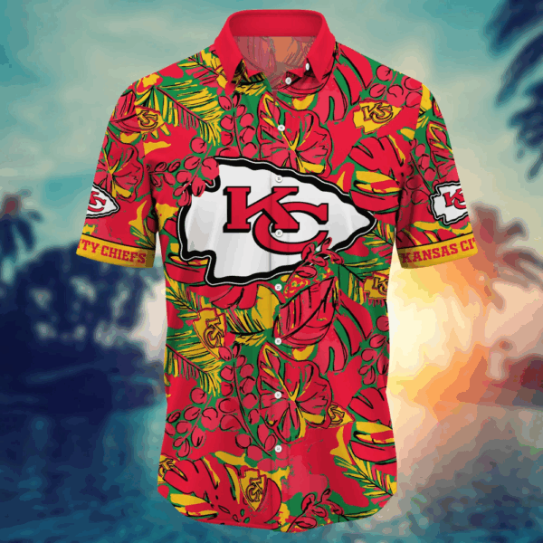 Kansas City Chiefs NFL Flower Hawaii Shirt   For Fans, Summer Football Shirts