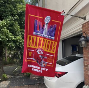 Kansas City Chiefs Super Bowl Championship Flag, NFL Flag – House Garden Decor Gift