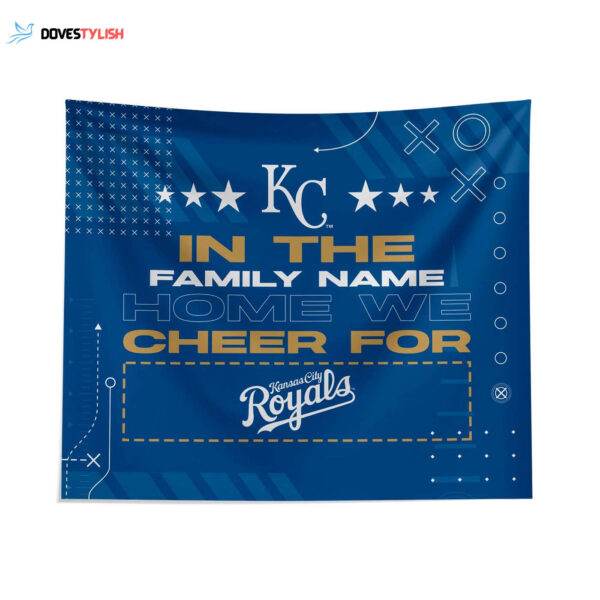 Custom Kansas City Royals Cheer Tapestry – Personalized Fan Decor