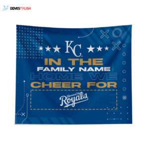 Custom Kansas City Royals Cheer Tapestry - Personalized Fan Decor