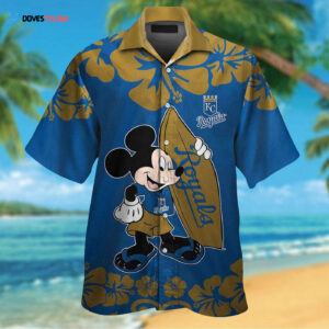 Kansas City Royals Mickey Mouse Hawaiian Shirt - Official MLB Disney Merchandise