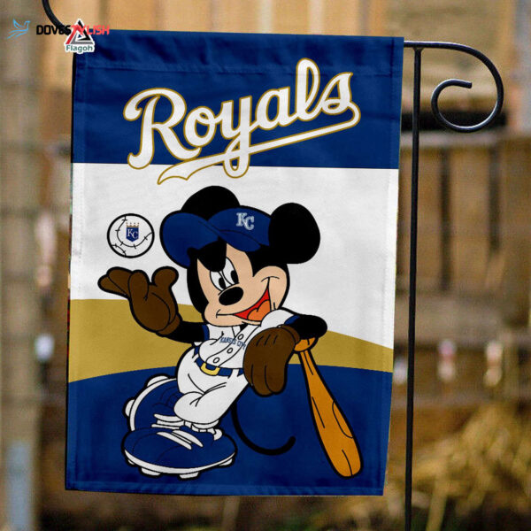 Official Kansas City Royals x Mickey Mouse Baseball Flag – MLB Premium Design