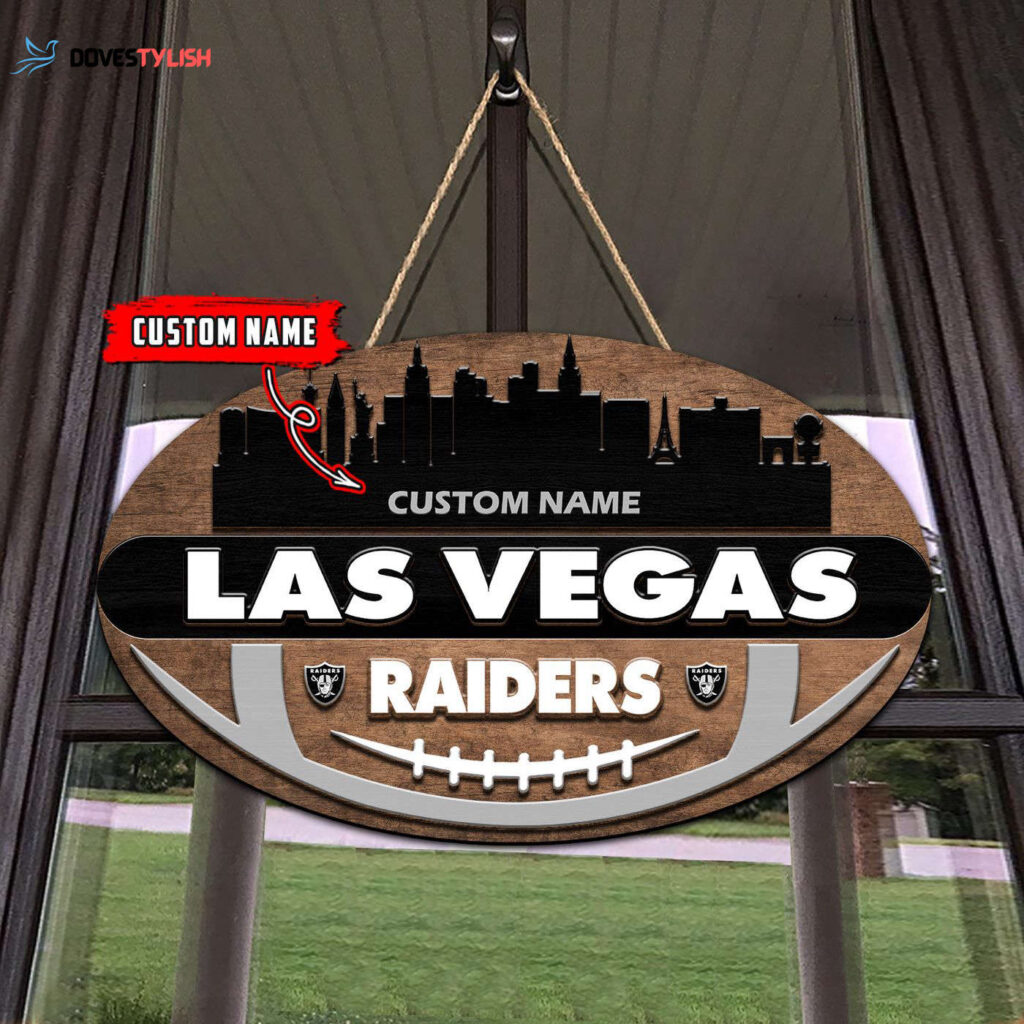 Las Vegas Raiders 2 Layers Wooden Sign – Home Decor Gift