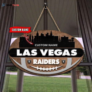 Las Vegas Raiders 2 Layers Wooden Sign - Home Decor Gift