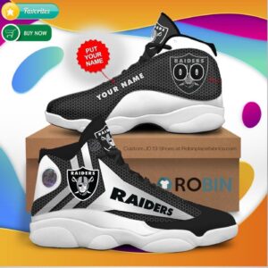 Las Vegas Raiders Air Jordan 13 Custom Sneakers - Perfect Gift for Fans