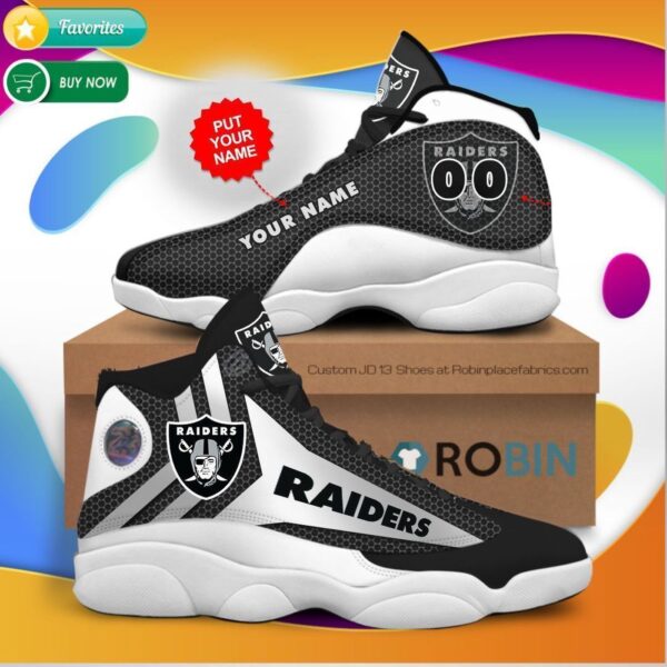 Las Vegas Raiders Air Jordan 13 Custom Sneakers – Perfect Gift for Fans