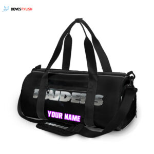Las Vegas Raiders Art Text Personalized Name Travel Bag Gym Bag
