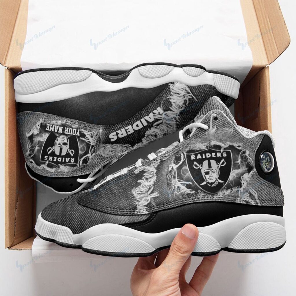 Personalized Las Vegas Raiders Air Jordan 13 Sneakers – Custom Name BG133 Personalized Las Vegas Raiders Air Jordan 13 Sneakers – Custom Name BG133