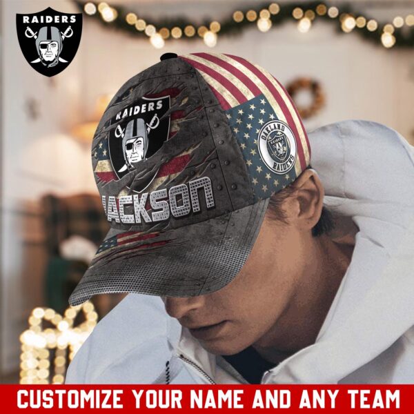 Las Vegas Raiders Custom Name Classic, Baseball Caps T-44850