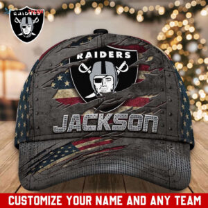Las Vegas Raiders Custom Name Classic, Baseball Caps T-44850